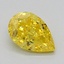 0.80 Ct. Fancy Vivid Yellow Pear Diamond
