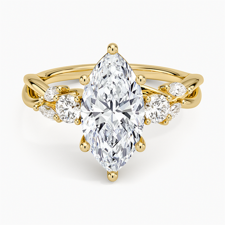 18K Yellow Gold Willow Three Stone Diamond Ring (1/3 ct. tw.)