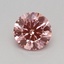 0.32 Ct. Fancy Vivid Pink Round Lab Grown Diamond