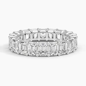 18K White Gold Emerald Eternity Lab Diamond Ring (5 ct. tw.)