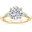 18K Yellow Gold Simply Tacori Three Stone Diamond Ring (1/3 ct. tw.), smalltop view