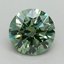 3.05 Ct. Fancy Vivid Green Round Lab Grown Diamond
