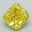1.96 Ct. Fancy Vivid Yellow Cushion Lab Grown Diamond