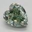 3.10 Ct. Fancy Vivid Green Heart Lab Grown Diamond
