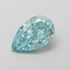 1.32 Ct. Fancy Vivid  Green Pear Lab Grown Diamond