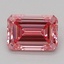 0.53 Ct. Fancy Vivid Pink Emerald Lab Grown Diamond