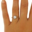 The Amalfi Ring, smalltop view on a hand