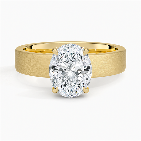 Peyton 4mm Satin Finish Solitaire Ring