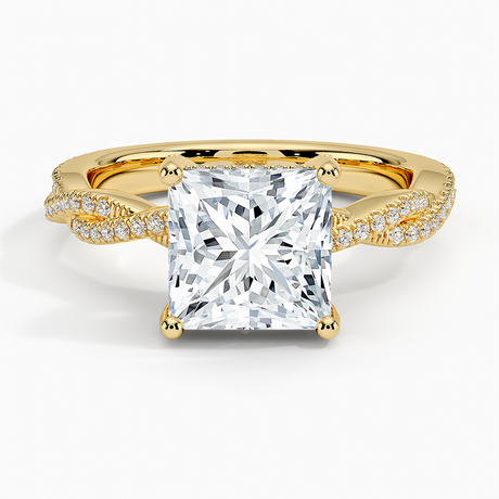 18K Yellow Gold Adorned Luxe Petite Twisted Vine Diamond Ring