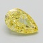 3.09 Ct. Fancy Vivid Yellow Pear Lab Grown Diamond