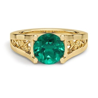 Custom Retro Hand-Engraved Diamond Ring