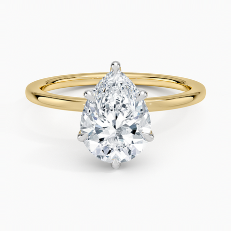 Platinum Adorned Mixed Metal Diamond Ring