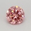 0.44 Ct. Fancy Vivid Pink Round Lab Grown Diamond