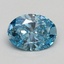 0.70 Ct. Fancy Vivid Blue Oval Lab Grown Diamond