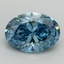 1.52 Ct. Fancy Vivid Blue Oval Lab Grown Diamond