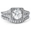 Custom Antique Inspired Pave Milgrain Diamond Matched Set