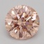 1.08 Ct. Fancy Intense Orangy Pink Round Lab Grown Diamond