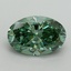4.09 Ct. Fancy Vivid Pacific Green Oval Lab Grown Diamond