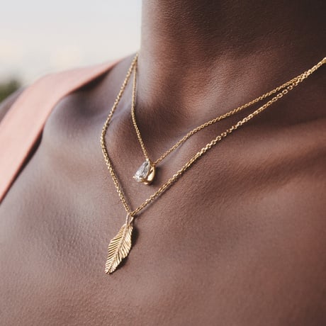 Jane Goodall Leaf Lab Diamond Pendant Necklace