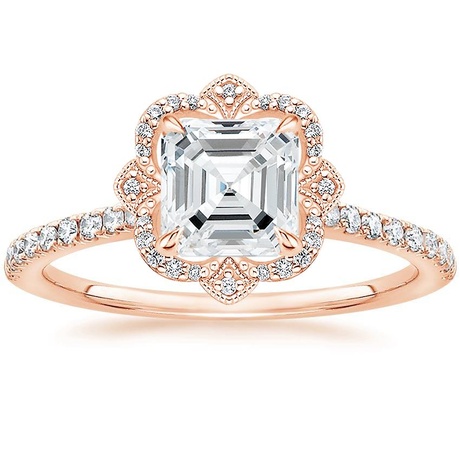 14K Rose Gold Reina Diamond Ring with Luxe Ballad Diamond Ring (1/4 ct. tw.)