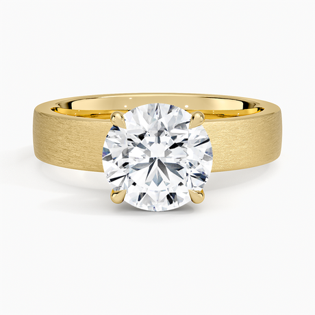 Peyton 4mm Satin Finish Solitaire Ring