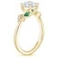 18K Yellow Gold Arden Diamond Ring with Lab Emerald Accents, smallside view