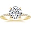 18K Yellow Gold Viviana One-Quarter Coverage Diamond Ring, smalltop view