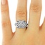 The Serenade Ring, smalltop view on a hand