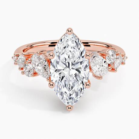 14K Rose Gold Olivetta Tapered Diamond Ring (1/2 ct. tw.)