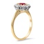The Basalt Ring, smalltop view on a hand