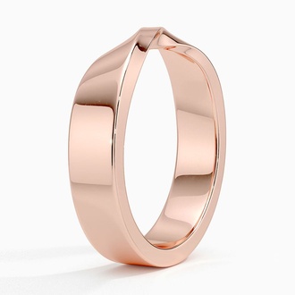 Mobius 5mm Wedding Ring in 14K Rose Gold