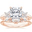 14K Rose Gold Mariposa Diamond Ring with Yvette Diamond Ring