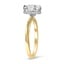 Mixed Metal Secret Halo Diamond Ring, smallside view