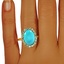 The Asteria Ring, smalltop view on a hand