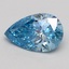 1.00 Ct. Fancy Vivid Blue Pear Lab Grown Diamond