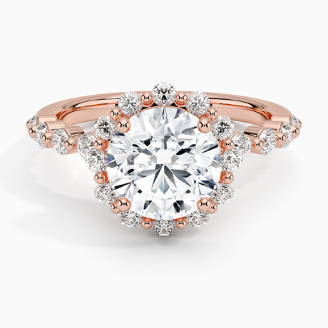 14K Rose Gold Marseille Halo Diamond Ring (1/2 ct. tw.)