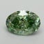 0.81 Ct. Fancy Vivid Pacific Green Oval Lab Grown Diamond