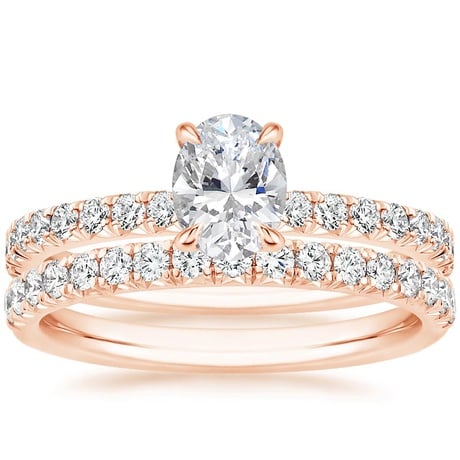 14K Rose Gold Amelie Diamond Bridal Set