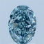 2.00 Ct. Fancy Intense Bluish Green Oval Lab Grown Diamond