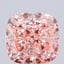 7.02 Ct. Fancy Vivid Pink Cushion Lab Grown Diamond