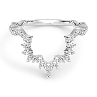 Custom Lily Curved Lab Diamond Ring