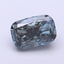 1.58 Ct. Fancy Deep Green Blue Cushion Lab Grown Diamond