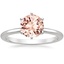 18K White Gold Six-Prong Petite Comfort Fit 1.5mm Solitaire Ring, smalltop view