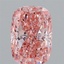 1.95 Ct. Fancy Vivid Pink Cushion Lab Grown Diamond