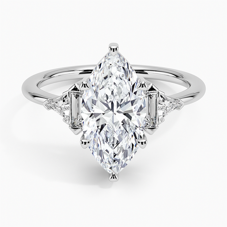 18K White Gold Edie Art Deco Diamond Ring