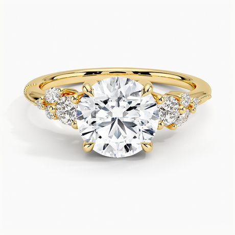 Camellia Three Stone Diamond Ring - Brilliant Earth