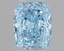 1.04 Ct. Fancy Vivid Blue Cushion Lab Grown Diamond