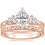 14K Rose Gold Three Stone Hudson Diamond Ring (1/3 ct. tw.) with Hudson Ring