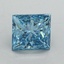1.19 Ct. Fancy Vivid Blue Princess Lab Grown Diamond