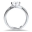 Swept Compass Point Diamond Engagement Ring, smallside view